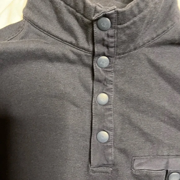 UNTUCKit Parkson Dark Navy Blue Quarter Snap Pullover Sweater Mens MPoly Blend - Picture 4 of 5